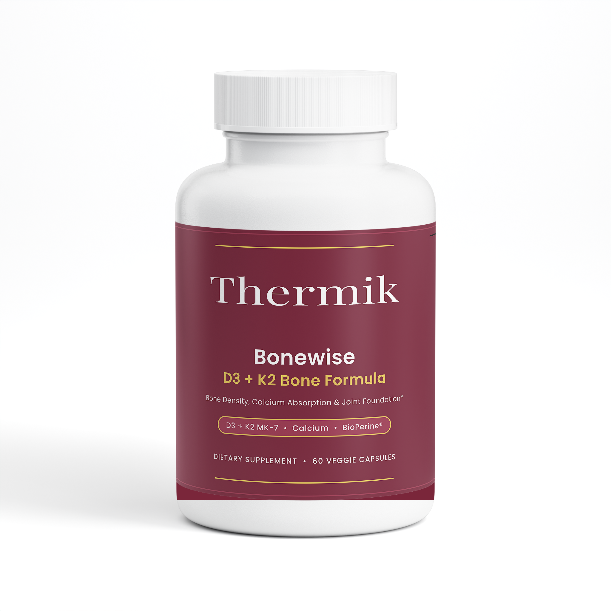 Thermik's BoneWise D3 + K2 Formula - 1 Bottle